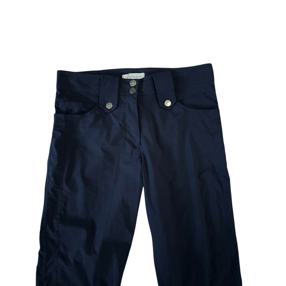 Women S Anatomie Navy Blue Luisa Pants Slim Leg Ankle Length Stretch Trousers - Picture 2 of 6